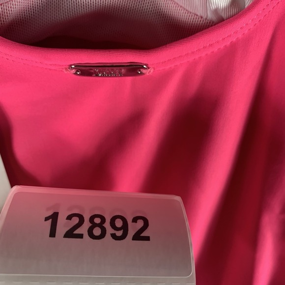 DKNY Women's Swimsuit 4 One Piece Pink Ruffle Underwire Plunge Tummy Control NWT - Picture 8 of 8